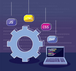 program coding concept vector image