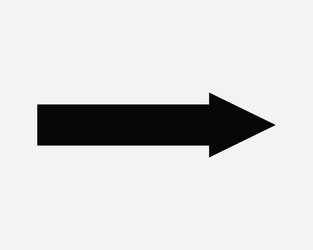right arrow icon forward next proceed path cursor vector image