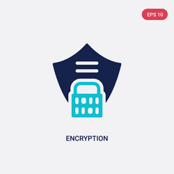 two color encryption icon from gdpr concept vector image