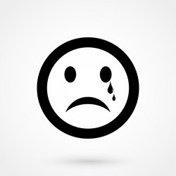 Unhappy emoji vector