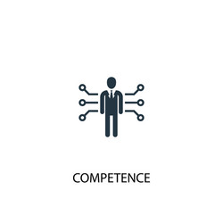 Competence icon simple element vector