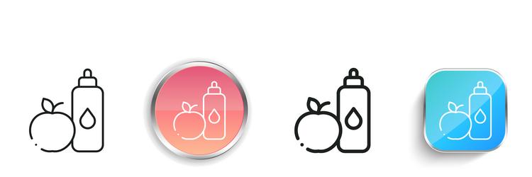 diet food icon thin linear regular and button vector image