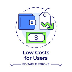 low costs for users multi color concept icon vector image