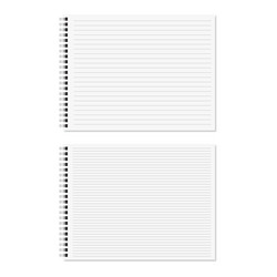 set of spiral notebook templates with soft shadow vector image