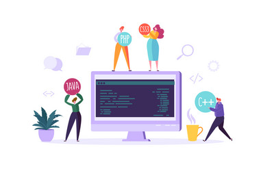 Software web page programming concept programmer vector