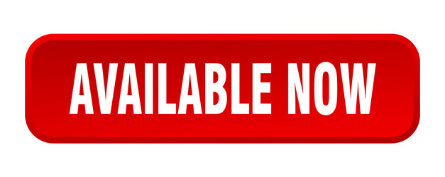 available now button square 3d push vector image