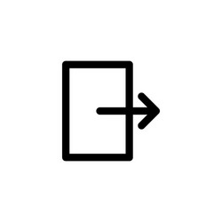 Exit door icon vector