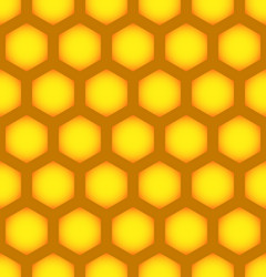 Honeycomb repeatable pattern seamless hexagonal vector