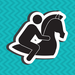 Horsemanship icon design vector