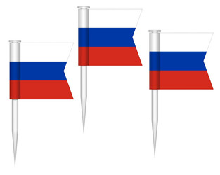 russian flag push pins mini stick small pushpin vector