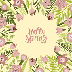 Spring square backgrounds minimalistic style vector