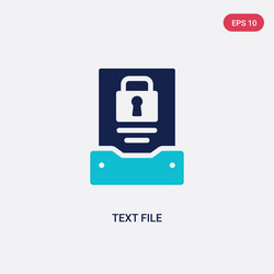 two color text file icon from gdpr concept vector