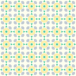 green triangle and circle curve cup pattern vector image