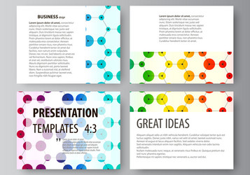 set of business templates for presentation slides vector image
