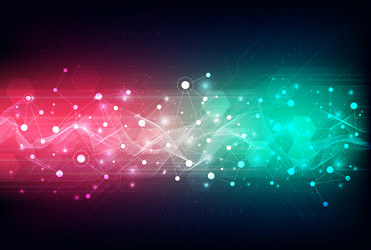 abstract technology lines flowing dynamic hi tech vector image