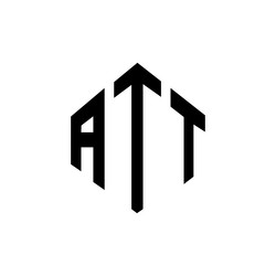 Att logo letter letter logo design Royalty Free Vector Image