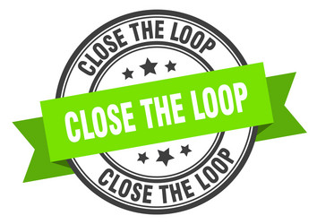 Close loop label loopround band vector