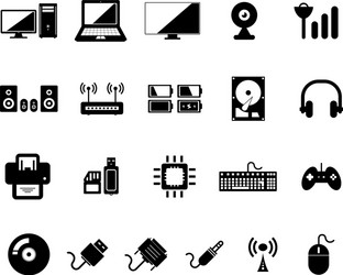 Computer Icon Set vector image