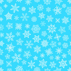 Different snowflake elements seamless pattern vector