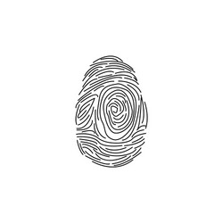 fingerprint icon black on whi vector