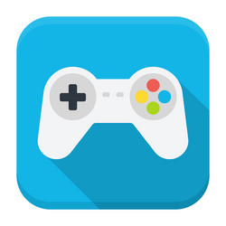 Game Controller App Icon with Shadow vector image