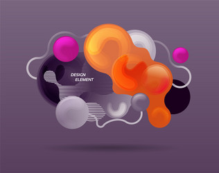 Abstract modern graphic element dynamic colored vector