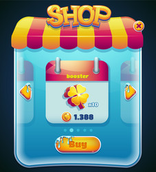Game shop christmas interface - cartoon Royalty Free Vector