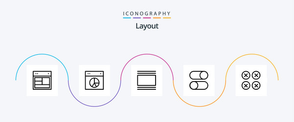 layout line 5 icon pack including loading vector image