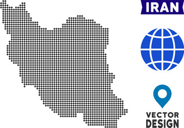 Iran map links composition Royalty Free Vector Image