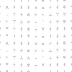 Seamless pattern with trees icon elements grey vector