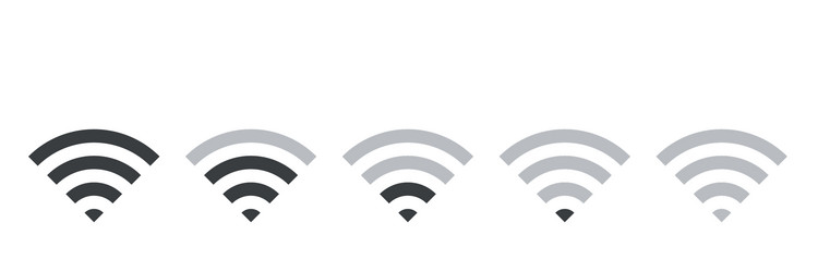 Wi-fi web icon set internet connection symbols vector