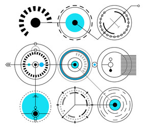circular form abstract pattern element vector image