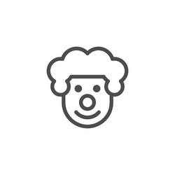 clown line icon vector