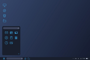 Computer desktop web interface template vector