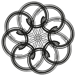 geometric abstract pattern circular overlapping vector image