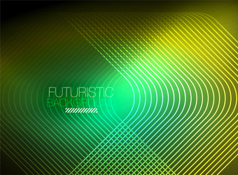 Neon color square shape lines abstract background vector