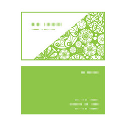 abstract green and white circles horizontal corner vector