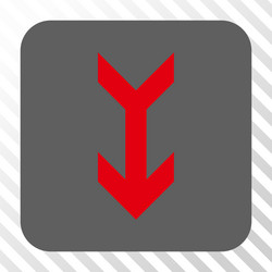 arrow down rounded square button vector image