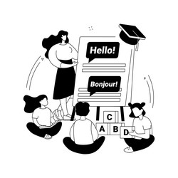 bilingual immersion program abstract concept vector image