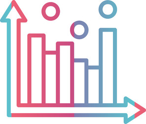 histogram line gradient design vector image