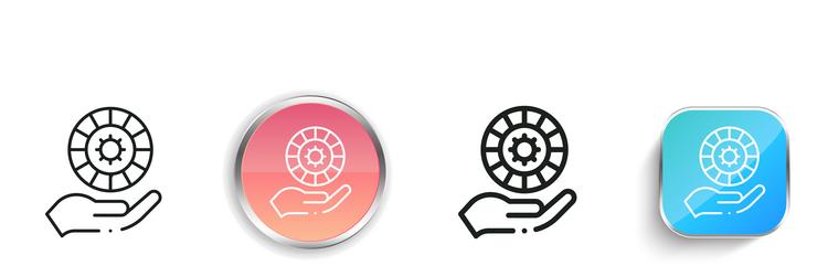 horoscope icon thin linear regular and button vector image