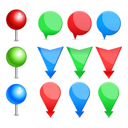Map marker pin markers Royalty Free Vector Image
