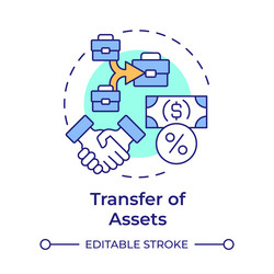 transfer of assets multi color concept icon vector image