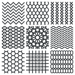 Wire Mesh Patterns vector
