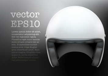 white motorcycle helmet vector