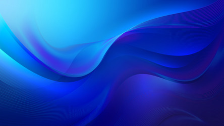 abstract flowing blue waves with a gradient glow vector image