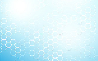 Abstract Molecular Hexagon Background vector image