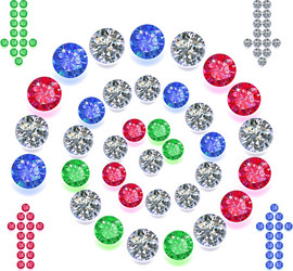 Gems spiral maze game interface set vector