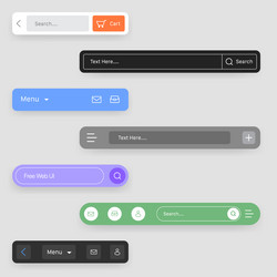 modern ui elements search bars and navigation vector image