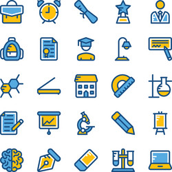 school and education icons 2 vector